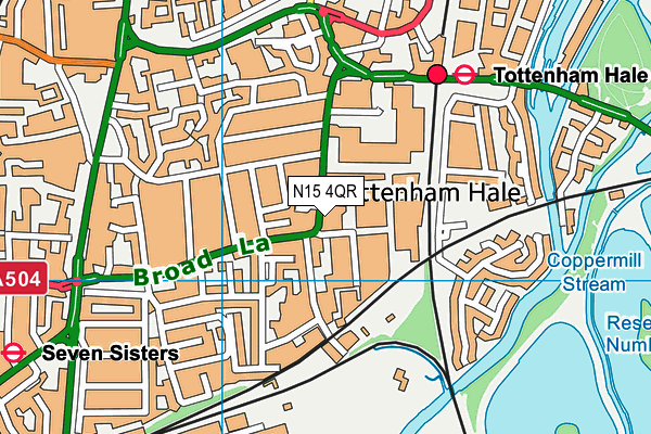 N15 4QR map - OS VectorMap District (Ordnance Survey)