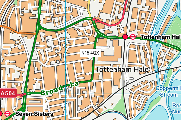 N15 4QX map - OS VectorMap District (Ordnance Survey) N15 4QX map - OS VectorMap District (Ordnance Survey)