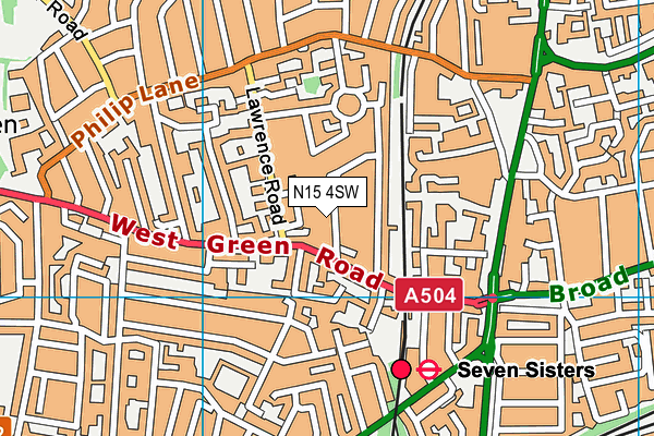 N15 4SW map - OS VectorMap District (Ordnance Survey) N15 4SW map - OS VectorMap District (Ordnance Survey)