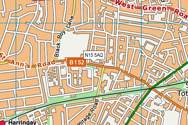 N15 5AQ map - OS VectorMap District (Ordnance Survey) N15 5AQ map - OS VectorMap District (Ordnance Survey)