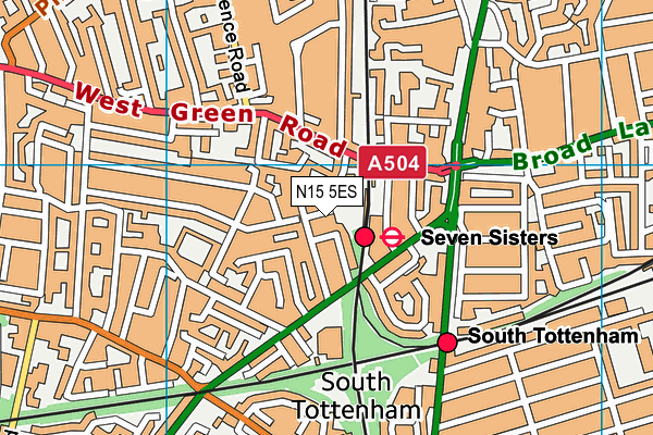N15 5ES map - OS VectorMap District (Ordnance Survey) N15 5ES map - OS VectorMap District (Ordnance Survey)