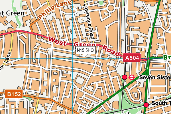 N15 5HQ map - OS VectorMap District (Ordnance Survey) N15 5HQ map - OS VectorMap District (Ordnance Survey)