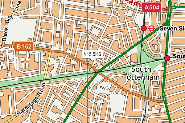 N15 5HS map - OS VectorMap District (Ordnance Survey) N15 5HS map - OS VectorMap District (Ordnance Survey)