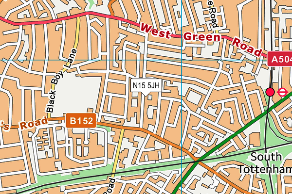 N15 5JH map - OS VectorMap District (Ordnance Survey) N15 5JH map - OS VectorMap District (Ordnance Survey)