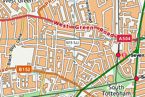 N15 5JJ map - OS VectorMap District (Ordnance Survey)