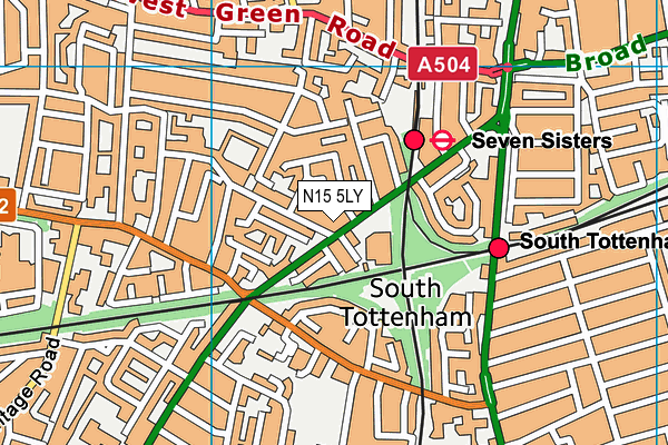 N15 5LY map - OS VectorMap District (Ordnance Survey) N15 5LY map - OS VectorMap District (Ordnance Survey)
