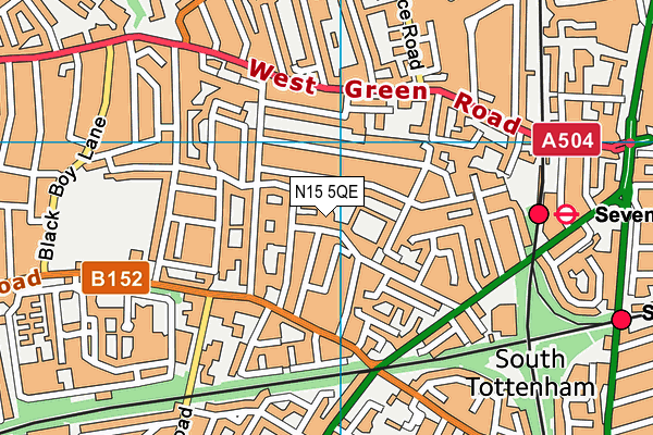 N15 5QE map - OS VectorMap District (Ordnance Survey)
