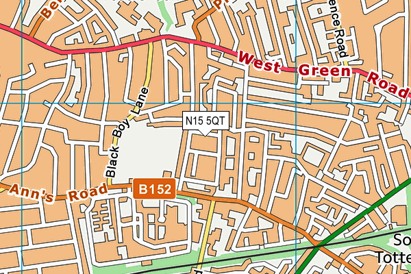 N15 5QT map - OS VectorMap District (Ordnance Survey) N15 5QT map - OS VectorMap District (Ordnance Survey)