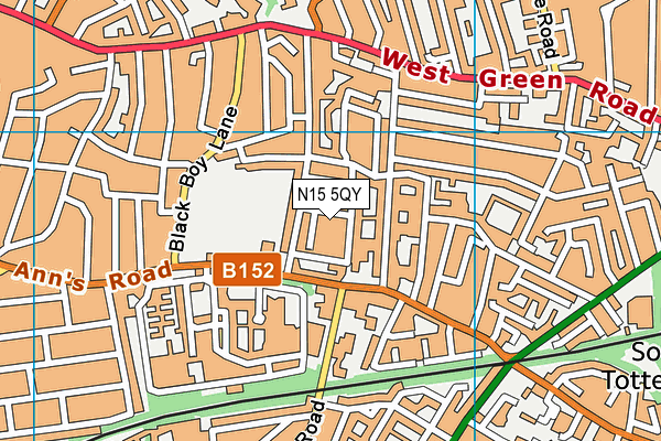 N15 5QY map - OS VectorMap District (Ordnance Survey) N15 5QY map - OS VectorMap District (Ordnance Survey)