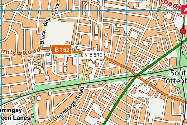 N15 5RE map - OS VectorMap District (Ordnance Survey) N15 5RE map - OS VectorMap District (Ordnance Survey)