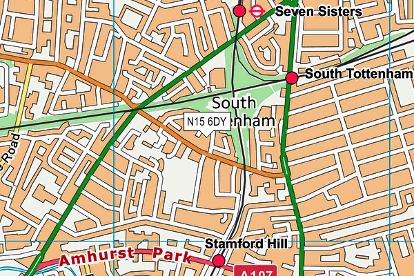 N15 6DY map - OS VectorMap District (Ordnance Survey) N15 6DY map - OS VectorMap District (Ordnance Survey)
