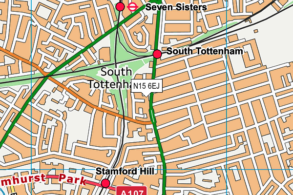 N15 6EJ map - OS VectorMap District (Ordnance Survey) N15 6EJ map - OS VectorMap District (Ordnance Survey)