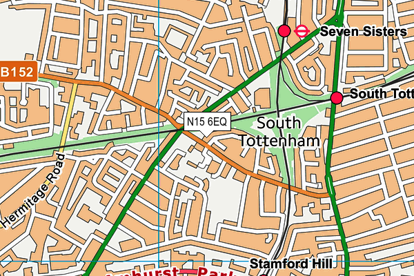 N15 6EQ map - OS VectorMap District (Ordnance Survey) N15 6EQ map - OS VectorMap District (Ordnance Survey)