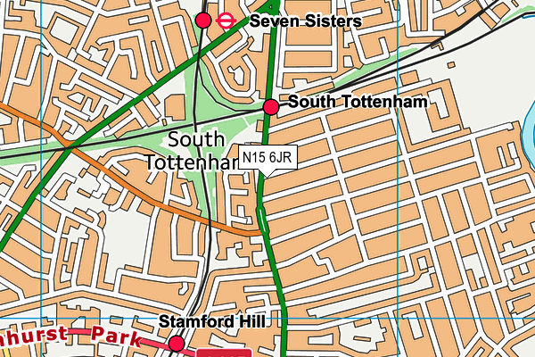 N15 6JR map - OS VectorMap District (Ordnance Survey)
