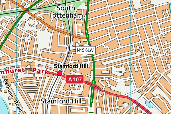 N15 6LW map - OS VectorMap District (Ordnance Survey) N15 6LW map - OS VectorMap District (Ordnance Survey)