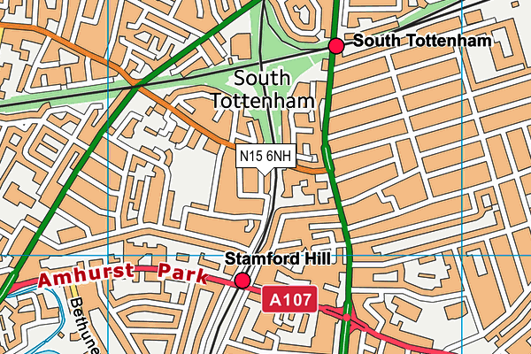 N15 6NH map - OS VectorMap District (Ordnance Survey)