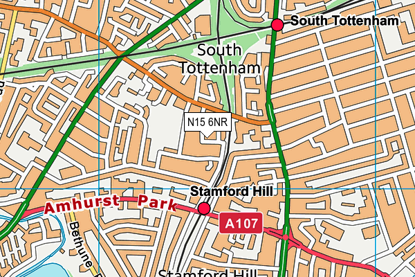 N15 6NR map - OS VectorMap District (Ordnance Survey)