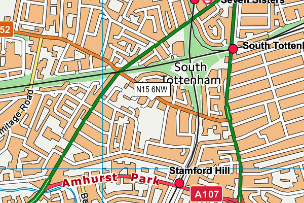 N15 6NW map - OS VectorMap District (Ordnance Survey) N15 6NW map - OS VectorMap District (Ordnance Survey)