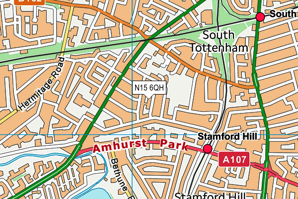 N15 6QH map - OS VectorMap District (Ordnance Survey) N15 6QH map - OS VectorMap District (Ordnance Survey)