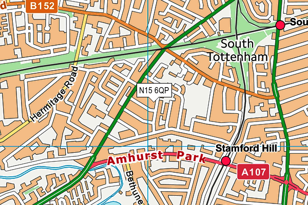 N15 6QP map - OS VectorMap District (Ordnance Survey) N15 6QP map - OS VectorMap District (Ordnance Survey)