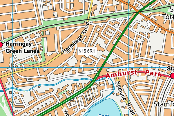 N15 6RH map - OS VectorMap District (Ordnance Survey) N15 6RH map - OS VectorMap District (Ordnance Survey)