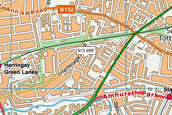 N15 6RP map - OS VectorMap District (Ordnance Survey) N15 6RP map - OS VectorMap District (Ordnance Survey)