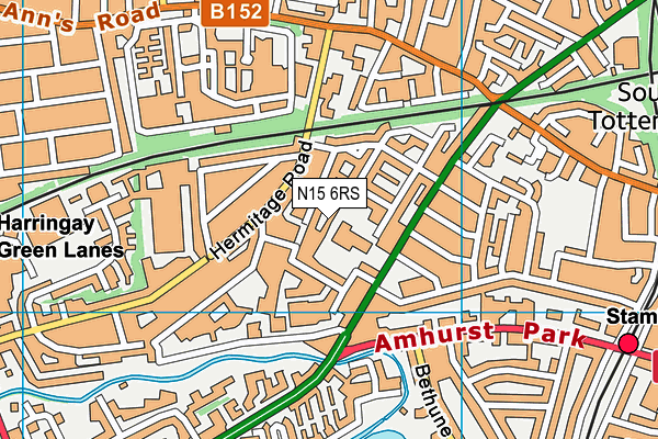 N15 6RS map - OS VectorMap District (Ordnance Survey) N15 6RS map - OS VectorMap District (Ordnance Survey)