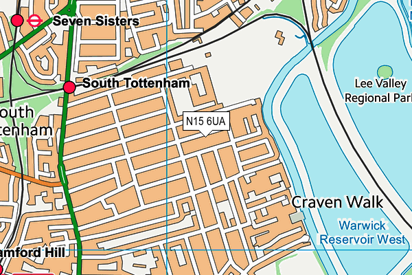 N15 6UA map - OS VectorMap District (Ordnance Survey) N15 6UA map - OS VectorMap District (Ordnance Survey)