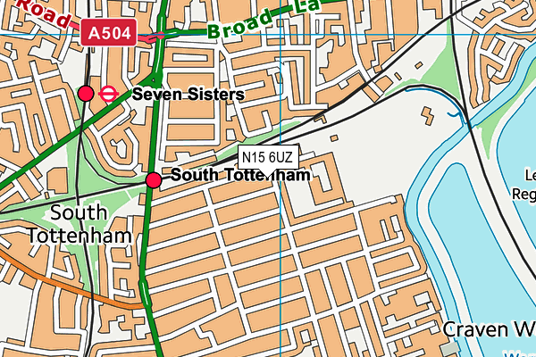 N15 6UZ map - OS VectorMap District (Ordnance Survey)