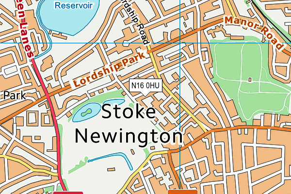 N16 0HU map - OS VectorMap District (Ordnance Survey) N16 0HU map - OS VectorMap District (Ordnance Survey)