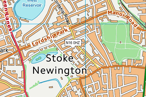 N16 0HZ map - OS VectorMap District (Ordnance Survey) N16 0HZ map - OS VectorMap District (Ordnance Survey)