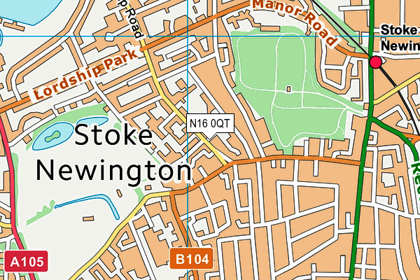 N16 0QT map - OS VectorMap District (Ordnance Survey) N16 0QT map - OS VectorMap District (Ordnance Survey)