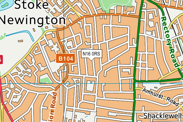 N16 0RS map - OS VectorMap District (Ordnance Survey) N16 0RS map - OS VectorMap District (Ordnance Survey)