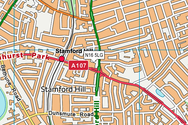 N16 5LG map - OS VectorMap District (Ordnance Survey) N16 5LG map - OS VectorMap District (Ordnance Survey)