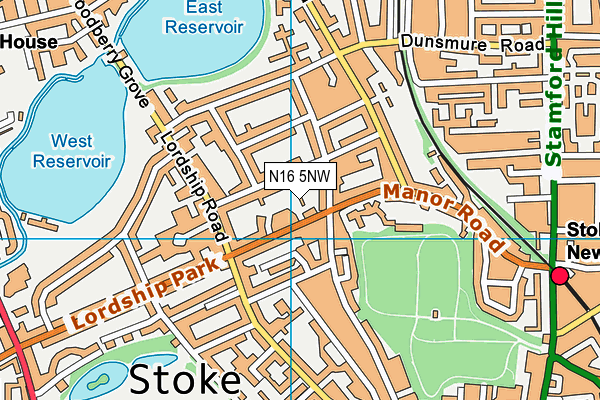 N16 5NW map - OS VectorMap District (Ordnance Survey) N16 5NW map - OS VectorMap District (Ordnance Survey)
