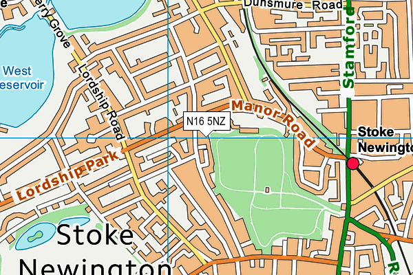 N16 5NZ map - OS VectorMap District (Ordnance Survey) N16 5NZ map - OS VectorMap District (Ordnance Survey)