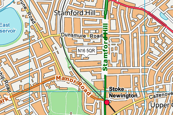 N16 5QR map - OS VectorMap District (Ordnance Survey) N16 5QR map - OS VectorMap District (Ordnance Survey)