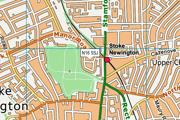 N16 5SJ map - OS VectorMap District (Ordnance Survey) N16 5SJ map - OS VectorMap District (Ordnance Survey)