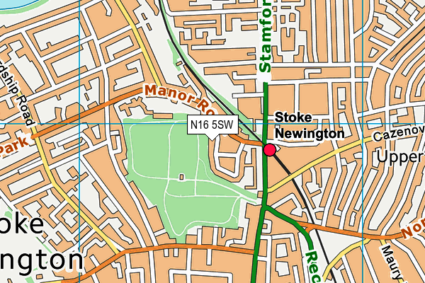 N16 5SW map - OS VectorMap District (Ordnance Survey) N16 5SW map - OS VectorMap District (Ordnance Survey)