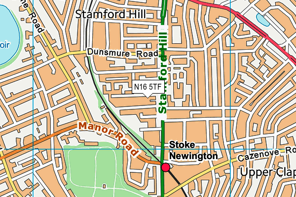 N16 5TF map - OS VectorMap District (Ordnance Survey) N16 5TF map - OS VectorMap District (Ordnance Survey)