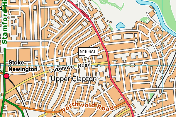 N16 6AT map - OS VectorMap District (Ordnance Survey) N16 6AT map - OS VectorMap District (Ordnance Survey)