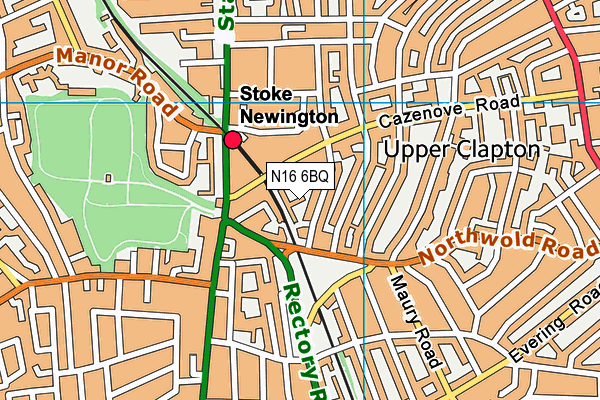 N16 6BQ map - OS VectorMap District (Ordnance Survey) N16 6BQ map - OS VectorMap District (Ordnance Survey)