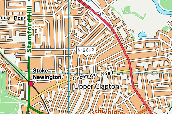 N16 6HP map - OS VectorMap District (Ordnance Survey)