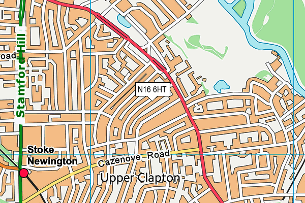 N16 6HT map - OS VectorMap District (Ordnance Survey)
