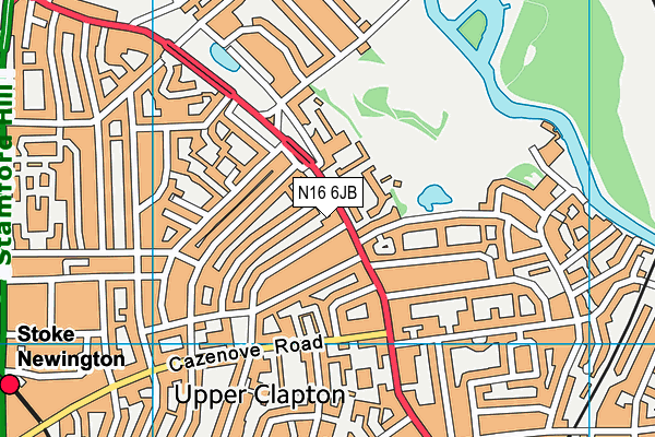 N16 6JB map - OS VectorMap District (Ordnance Survey) N16 6JB map - OS VectorMap District (Ordnance Survey)