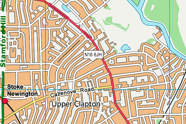 N16 6JH map - OS VectorMap District (Ordnance Survey) N16 6JH map - OS VectorMap District (Ordnance Survey)