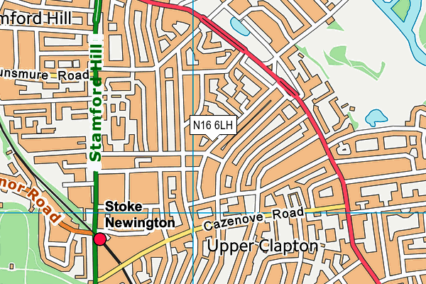 N16 6LH map - OS VectorMap District (Ordnance Survey) N16 6LH map - OS VectorMap District (Ordnance Survey)