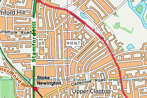 N16 6LT map - OS VectorMap District (Ordnance Survey) N16 6LT map - OS VectorMap District (Ordnance Survey)