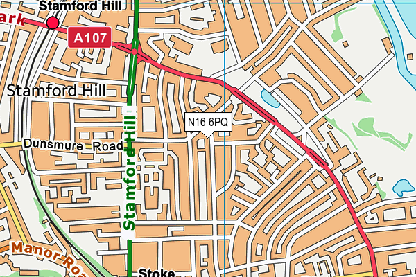 N16 6PQ map - OS VectorMap District (Ordnance Survey) N16 6PQ map - OS VectorMap District (Ordnance Survey)