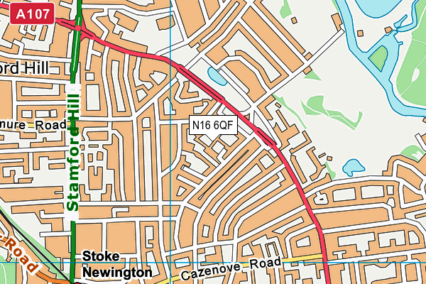 N16 6QF map - OS VectorMap District (Ordnance Survey) N16 6QF map - OS VectorMap District (Ordnance Survey)